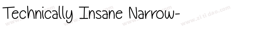 Technically Insane Narrow字体转换